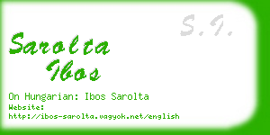 sarolta ibos business card